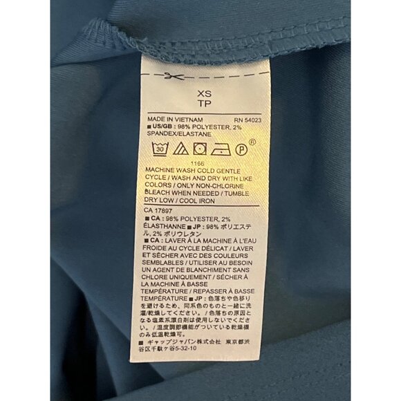 Banana Republic Blue Bell Sleeve Sheath Dress XS Work Office Career - Picture 4 of 6